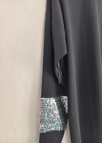 Püsküllü Uzun Kollu Siyah Bohem Tunik - Görsel 9