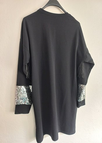 Püsküllü Uzun Kollu Siyah Bohem Tunik - Görsel 8