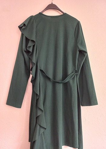 Yeşil Uzun Kollu Fırfırlı Kadın Tunik pantolon - Görsel 7