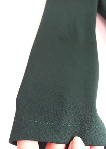 Yeşil Uzun Kollu Fırfırlı Kadın Tunik pantolon - Görsel 10