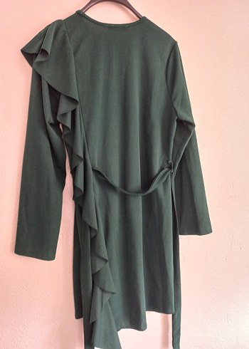 Yeşil Uzun Kollu Fırfırlı Kadın Tunik pantolon - Görsel 6