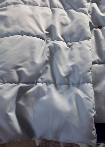 Gri Kadın Kışlık Düğmeli Mont - Görsel 4