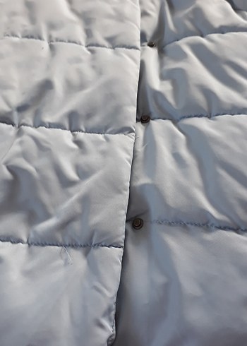 Gri Kadın Kışlık Düğmeli Mont - Görsel 3