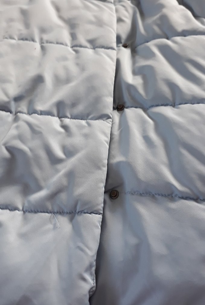 Gri Kadın Kışlık Düğmeli Mont - Görsel 3