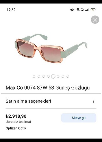 Max & Co Max&Co Güneş gözlüğü sıfır ayarında ihtiyaçtan satılık 