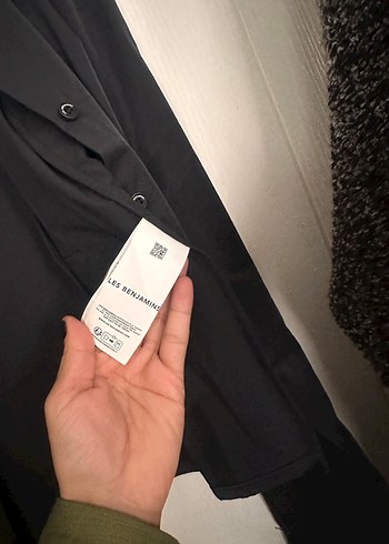 xs Beden Düğmeli Siyah Uzun Kollu hem spor hem klasik gömlek