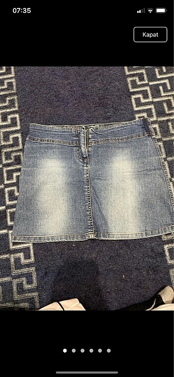 Mini denim etek
