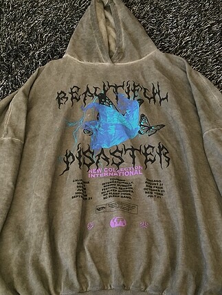 Boohooman Acid Wash Oversize Hoodie