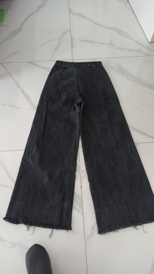 Siyah Salaş Kot Pantolon - Görsel 3