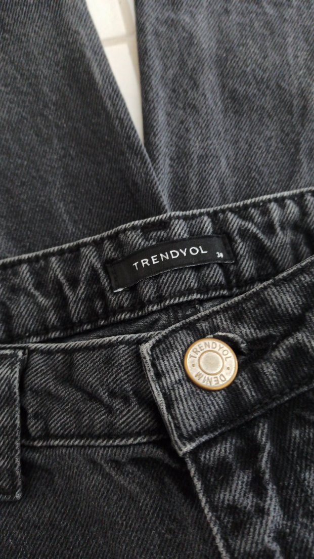 Siyah Salaş Kot Pantolon - Görsel 4