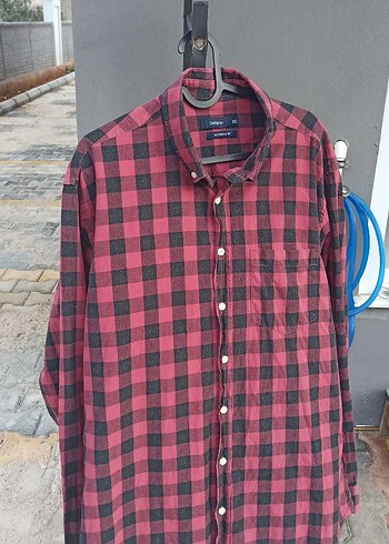 Bordo Kareli Uzun Kollu Erkek Gömlek - Görsel 6