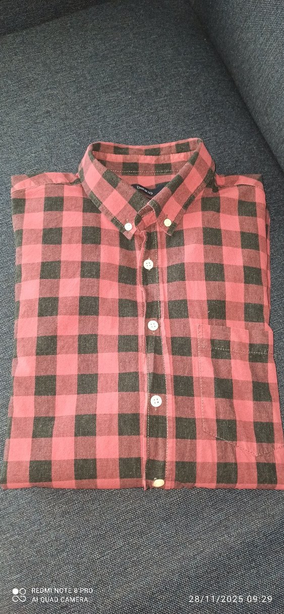 Bordo Kareli Uzun Kollu Erkek Gömlek - Görsel 3