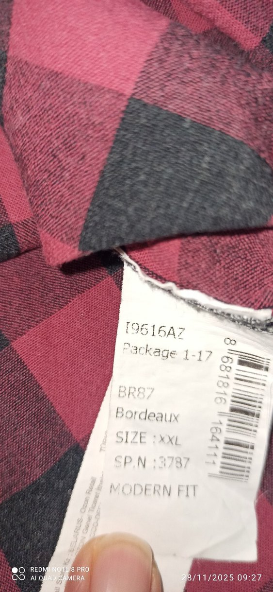 Bordo Kareli Uzun Kollu Erkek Gömlek - Görsel 4