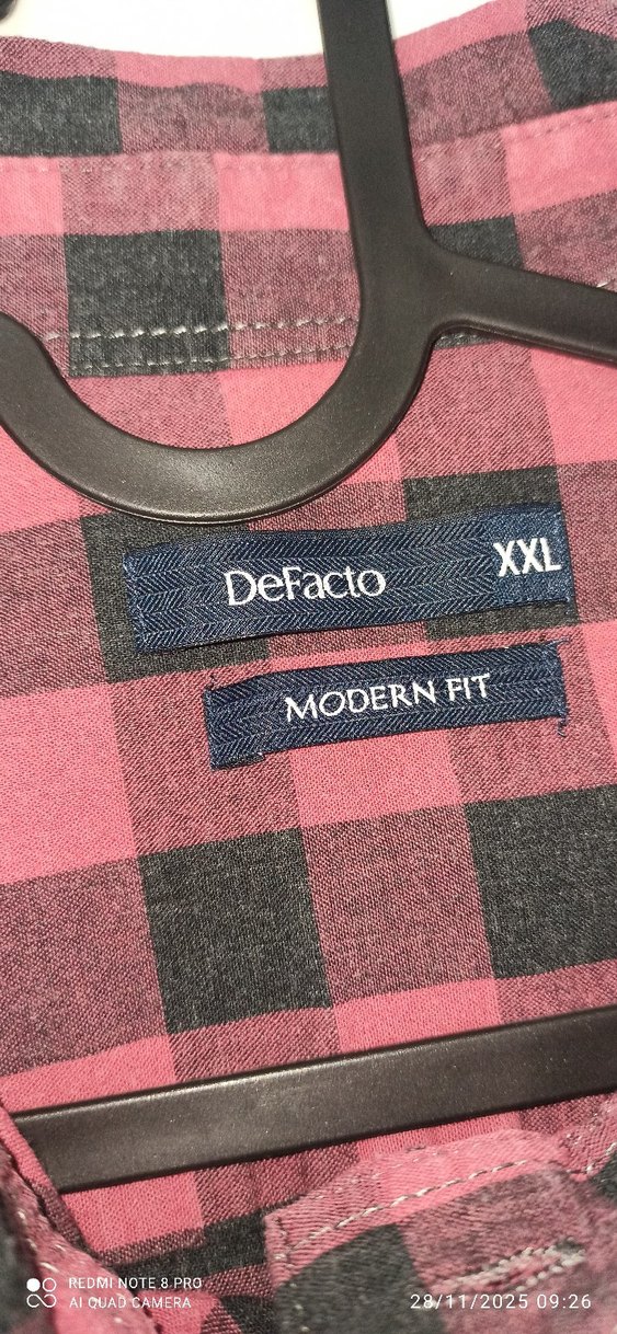 Bordo Kareli Uzun Kollu Erkek Gömlek - Görsel 5