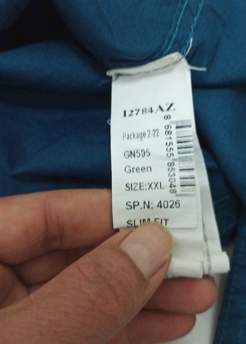 Erkek Mavi Keten Uzun Kollu Gömlek - Görsel 6