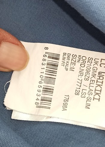 Düğmeli Mavi Erkek Gömlek - Görsel 7