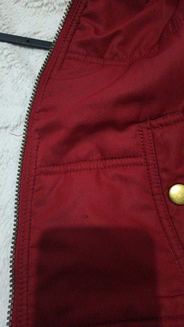 Kapüşonlu Fermuarlı Kırmızı Kadın Yelek - Görsel 4