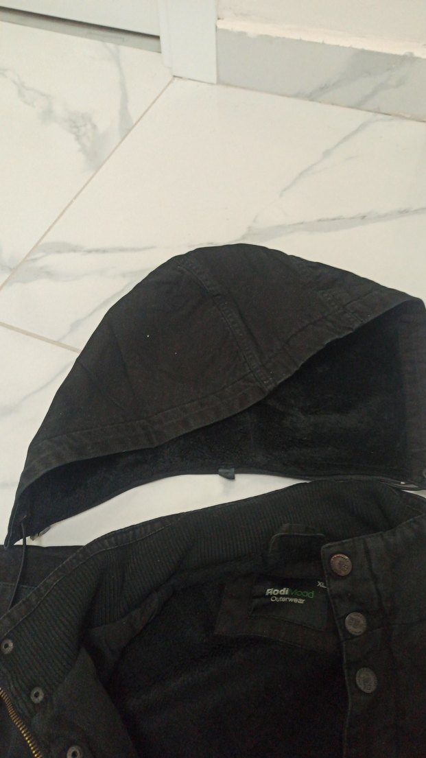 Düğmeli Siyah Erkek KabanCeket - Görsel 5