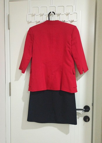 Kırmızı Kadın Mini Blazer Ceket - Görsel 2