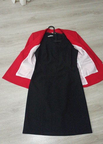 Kırmızı Kadın Mini Blazer Ceket - Görsel 3