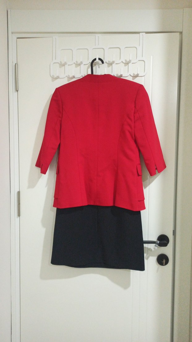 Kırmızı Kadın Mini Blazer Ceket - Görsel 2