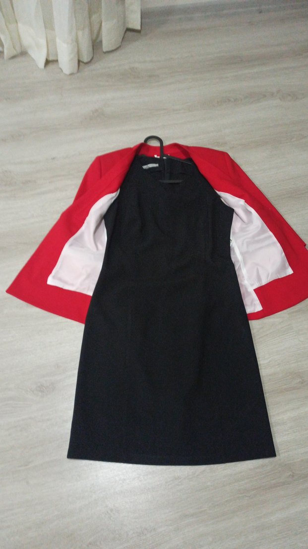 Kırmızı Kadın Mini Blazer Ceket - Görsel 3