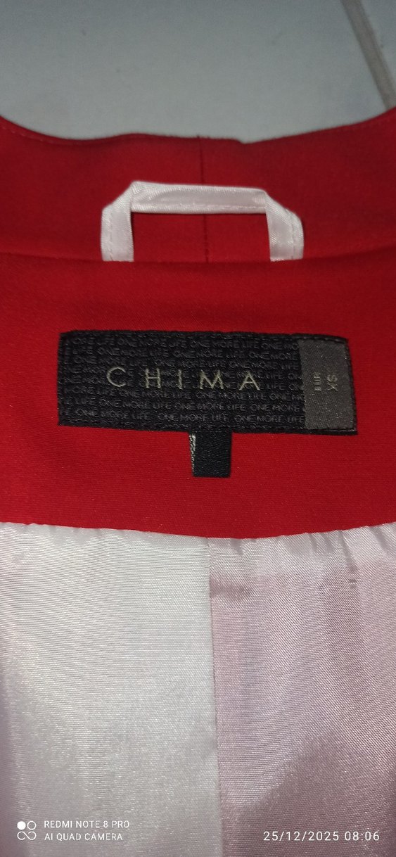 Yarım Kollu Kırmızı Kadın Blazer Ceket - Görsel 2