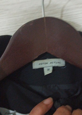 Düğmeli Siyah Kadın Uzun Ofis Ceketi - Görsel 4