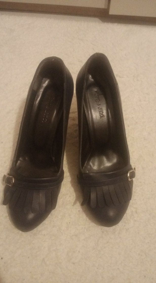 Siyah Tokalı Kadın Klasik Topuklu Ayakkabı - Görsel 2