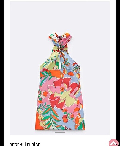 Zara çiçekli mini elbise