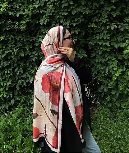 Gelincik desen bambu şal