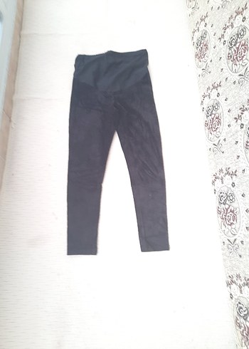 Siyah Süet Kadın Tayt hamile kadife - Görsel 2