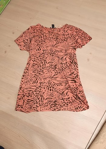 Kız Çocuk Pembe V Yakalı Baskılı Tişört - Görsel 2