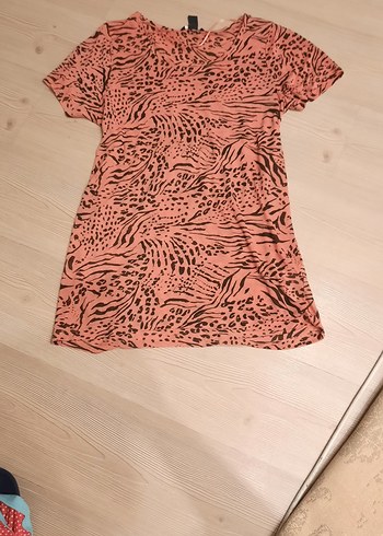 Kız Çocuk Pembe V Yakalı Baskılı Tişört - Görsel 4