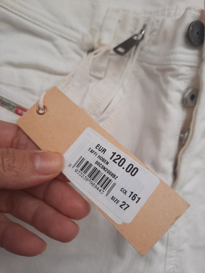 Beyaz Kemerli Hamile Kot Pantolon — görsel 5/8