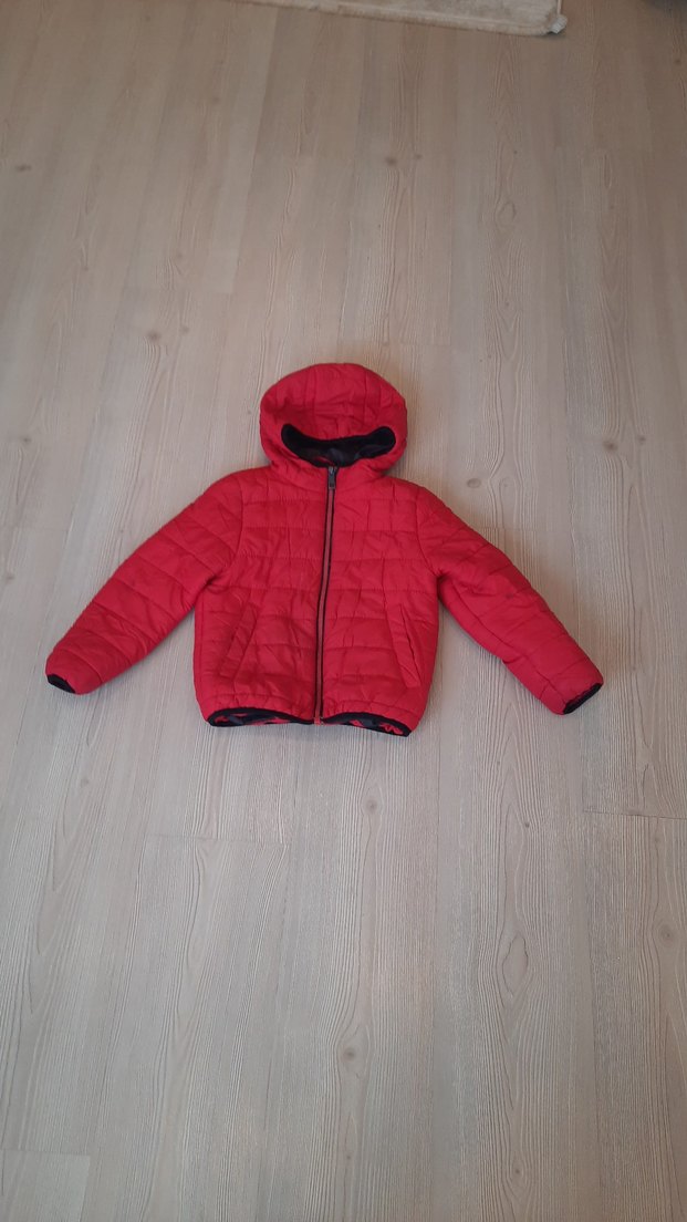 Erkek Çocuk Kırmızı Fermuarlı Mont - Görsel 4