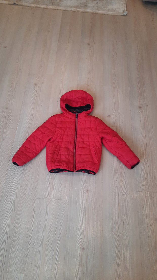 Erkek Çocuk Kırmızı Fermuarlı Mont - Görsel 3