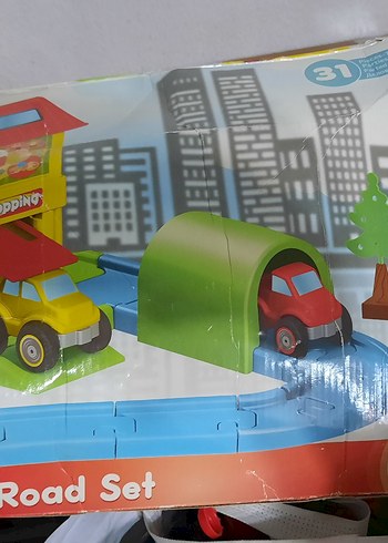 Dolu Mini Yol Seti 24 Parça Renkli Oyuncak - Görsel 4