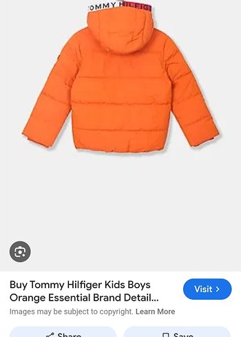 Tommy Hilfiger Turuncu Kapüşonlu Erkek Çocuk Mont - Görsel 2