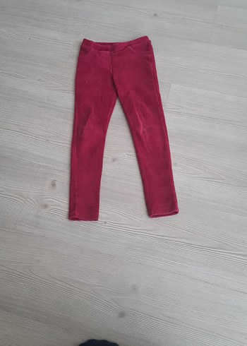 Bordo Kadife Kız Tayt - Görsel 3