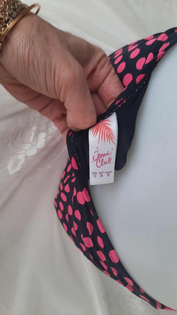 Puantiyeli Fiyonk Detaylı Mini Bikini - Görsel 3
