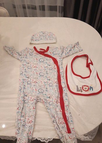 Bebek Erkek Hastane Kıyafeti Seti, Renkli Baskılı - Görsel 2