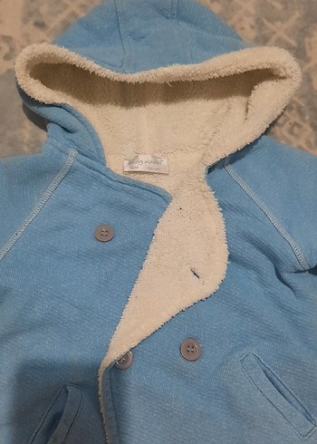 Mavi Kapüşonlu Erkek Çocuk Kabanı - Görsel 2