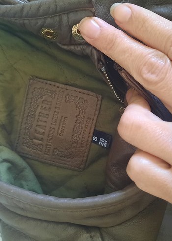 Kahverengi Deri Biker Ceket - Görsel 3