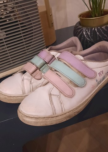 Kız Çocuk 38 no Pembe Cırt Cırtlı Spor Ayakkabı - Görsel 2