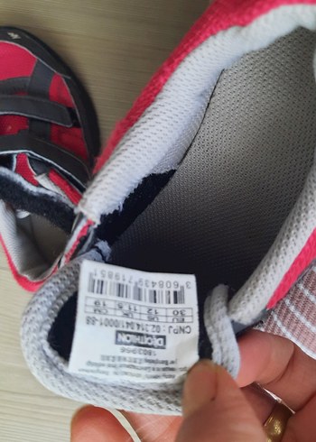 Kız Çocuk Kırmızı Gri Biker Spor Ayakkabı - Görsel 2