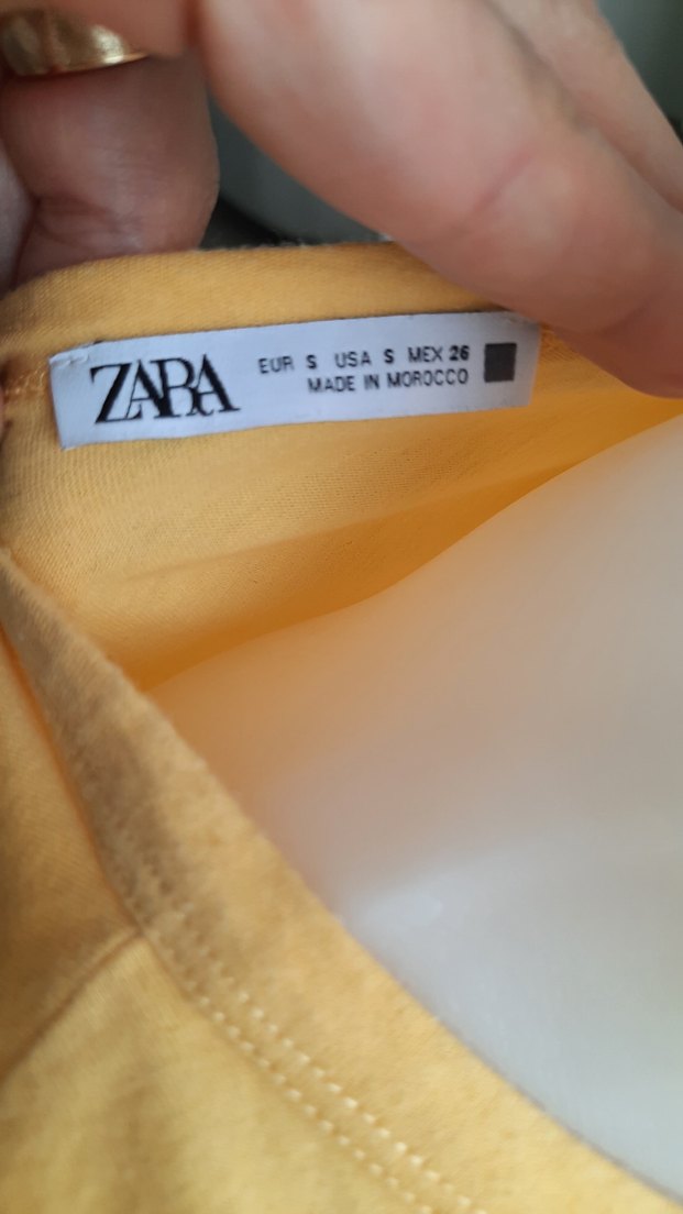 Sarı Pamuklu Baskılı Salaş Tişört - Görsel 2