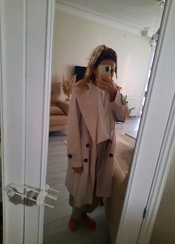 38 Beden camel Renk #Trençkot #trenchcoat #pardesü #tesettür #zara #mango