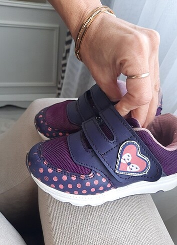 24 Beden mor Renk Koz bebek spor ayakkabı 