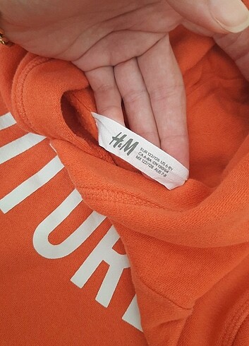 H&M #turuncu #sweatshirt #sivit #kapşonlu